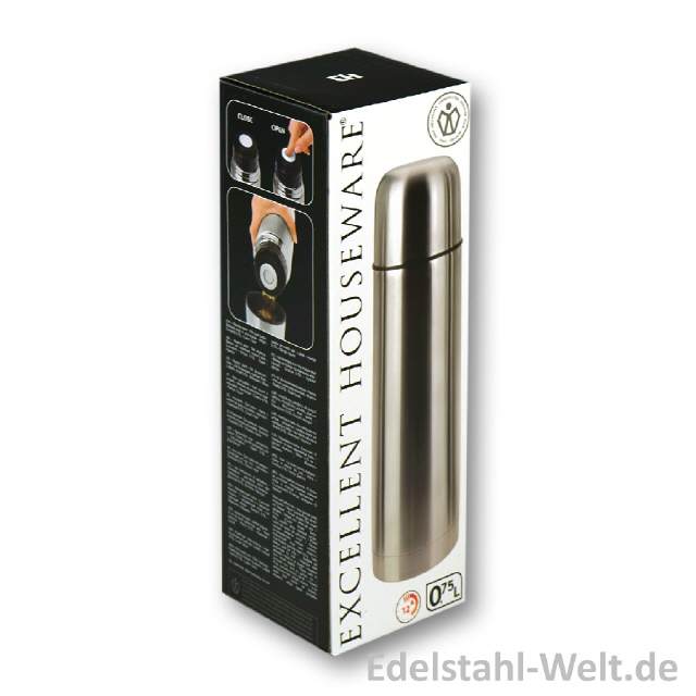 Thermoskanne aus Edelstahl