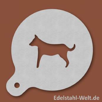 Logo-Geschenk Cappuccino-Schablone aus Edelstahl