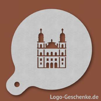 Logo-Geschenk Cappuccino-Schablone aus Edelstahl