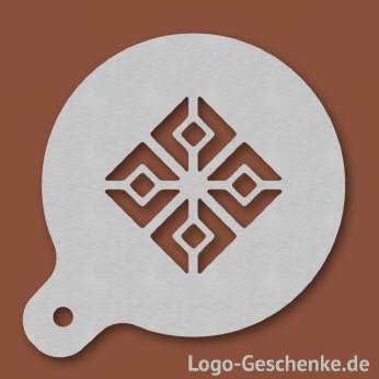 Logo-Geschenk Cappuccino-Schablone aus Edelstahl