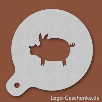 Logo-Geschenk Cappuccino-Schablone aus Edelstahl