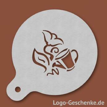 Logo-Geschenk Cappuccino-Schablone aus Edelstahl