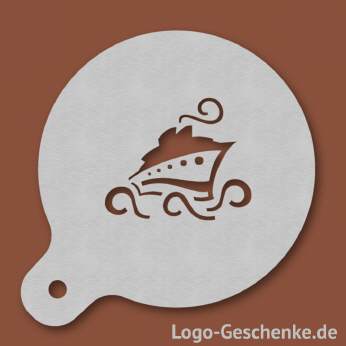 Logo-Geschenk Cappuccino-Schablone aus Edelstahl