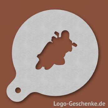 Logo-Geschenk Cappuccino-Schablone aus Edelstahl