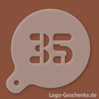Logo-Geschenk Cappuccino-Schablone aus Kunststoff