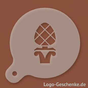 Logo-Geschenk Cappuccino-Schablone aus Kunststoff