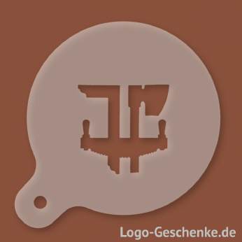 Logo-Geschenk Cappuccino-Schablone aus Kunststoff