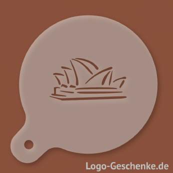 Logo-Geschenk Cappuccino-Schablone aus Kunststoff