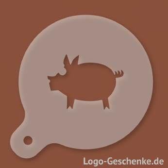 Logo-Geschenk Cappuccino-Schablone aus Kunststoff