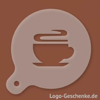 Logo-Geschenk Cappuccino-Schablone aus Kunststoff
