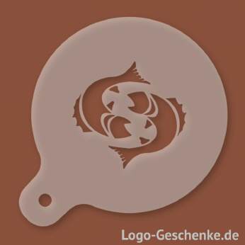 Logo-Geschenk Cappuccino-Schablone aus Kunststoff