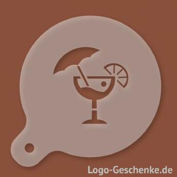 Logo-Geschenk Cappuccino-Schablone aus Kunststoff