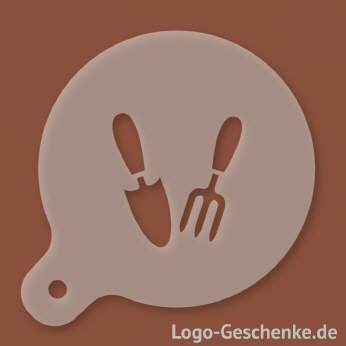 Logo-Geschenk Cappuccino-Schablone aus Kunststoff