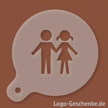 Logo-Geschenk Cappuccino-Schablone aus Kunststoff