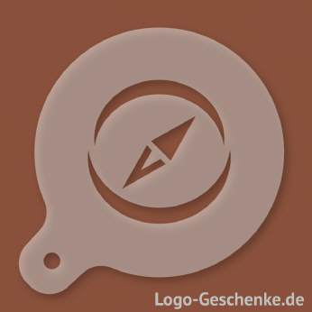 Logo-Geschenk Cappuccino-Schablone aus Kunststoff