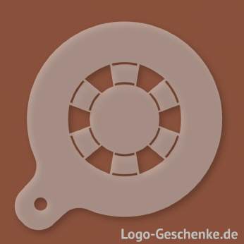 Logo-Geschenk Cappuccino-Schablone aus Kunststoff