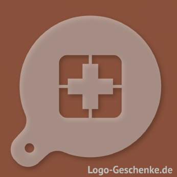 Logo-Geschenk Cappuccino-Schablone aus Kunststoff