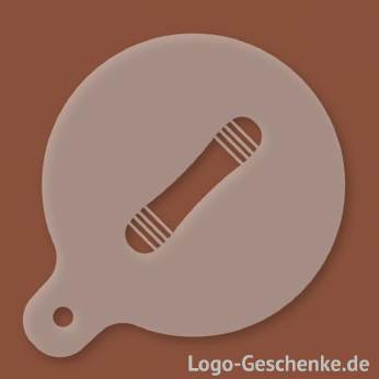 Logo-Geschenk Cappuccino-Schablone aus Kunststoff