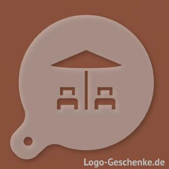 Logo-Geschenk Cappuccino-Schablone aus Kunststoff