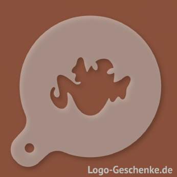 Logo-Geschenk Cappuccino-Schablone aus Kunststoff