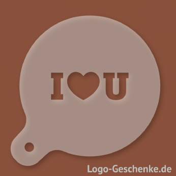Logo-Geschenk Cappuccino-Schablone aus Kunststoff