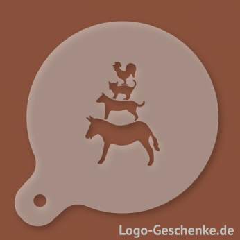 Logo-Geschenk Cappuccino-Schablone aus Kunststoff