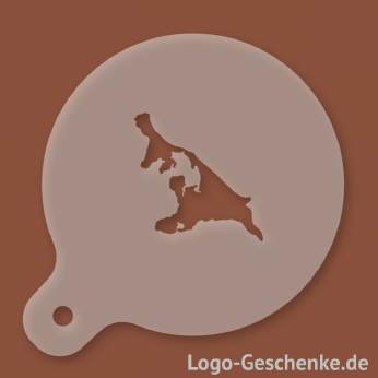 Logo-Geschenk Cappuccino-Schablone aus Kunststoff