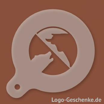 Logo-Geschenk Cappuccino-Schablone aus Kunststoff
