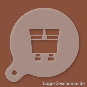 Logo-Geschenk Cappuccino-Schablone aus Kunststoff