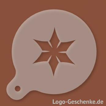 Logo-Geschenk Cappuccino-Schablone aus Kunststoff