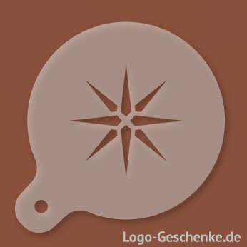 Logo-Geschenk Cappuccino-Schablone aus Kunststoff