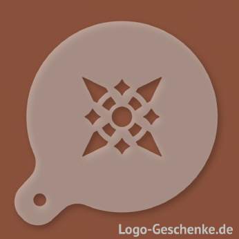 Logo-Geschenk Cappuccino-Schablone aus Kunststoff