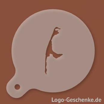 Logo-Geschenk Cappuccino-Schablone aus Kunststoff