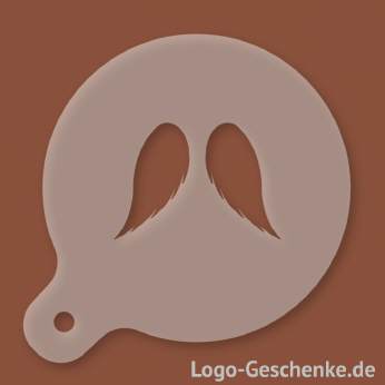 Logo-Geschenk Cappuccino-Schablone aus Kunststoff