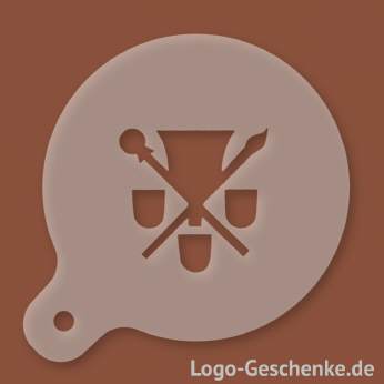 Logo-Geschenk Cappuccino-Schablone aus Kunststoff