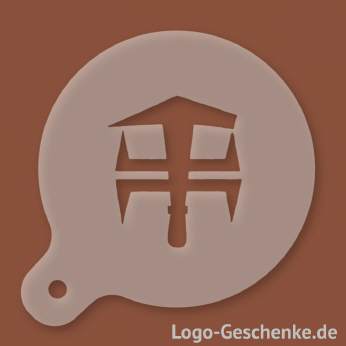 Logo-Geschenk Cappuccino-Schablone aus Kunststoff