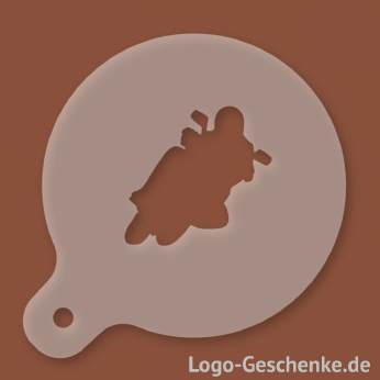 Logo-Geschenk Cappuccino-Schablone aus Kunststoff