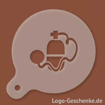 Logo-Geschenk Cappuccino-Schablone aus Kunststoff