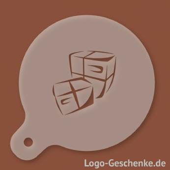 Logo-Geschenk Cappuccino-Schablone aus Kunststoff