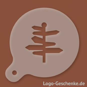 Logo-Geschenk Cappuccino-Schablone aus Kunststoff