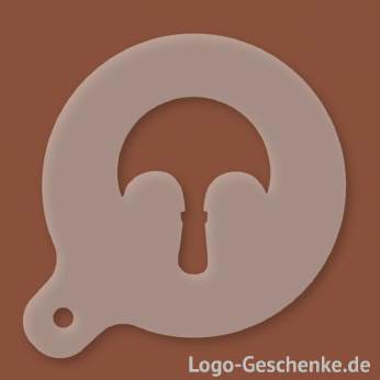 Logo-Geschenk Cappuccino-Schablone aus Kunststoff