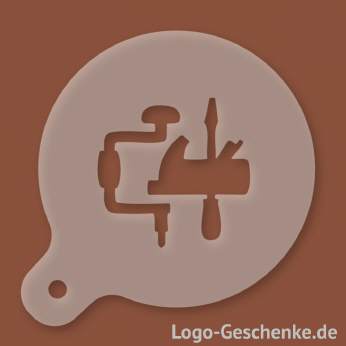 Logo-Geschenk Cappuccino-Schablone aus Kunststoff