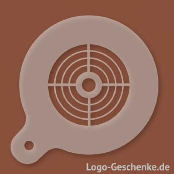 Logo-Geschenk Cappuccino-Schablone aus Kunststoff