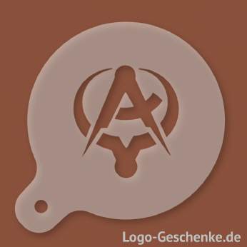 Logo-Geschenk Cappuccino-Schablone aus Kunststoff