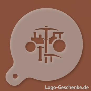 Logo-Geschenk Cappuccino-Schablone aus Kunststoff