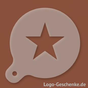 Logo-Geschenk Cappuccino-Schablone aus Kunststoff