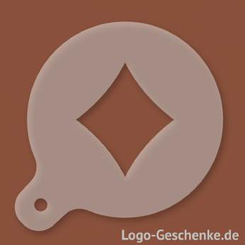 Logo-Geschenk Cappuccino-Schablone aus Kunststoff