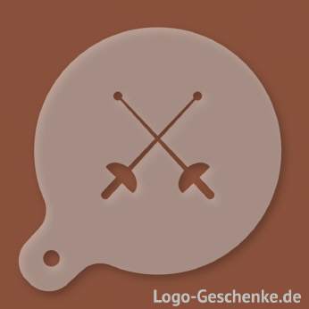 Logo-Geschenk Cappuccino-Schablone aus Kunststoff