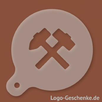 Logo-Geschenk Cappuccino-Schablone aus Kunststoff