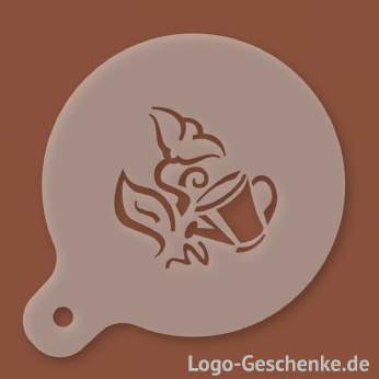 Logo-Geschenk Cappuccino-Schablone aus Kunststoff